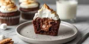 Loaded S’mores Birthday Cupcakes for Celebration Dessert Tables