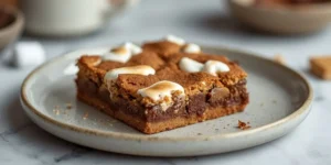 Loaded S’mores Chocolate Chip Brownies for Dessert Tables
