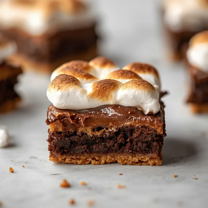 Rich S’mores Pie Brownies for Celebration Desserts