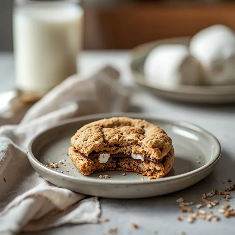 Loaded S’mores Stuffed Cookies with Melted Chocolate Centers