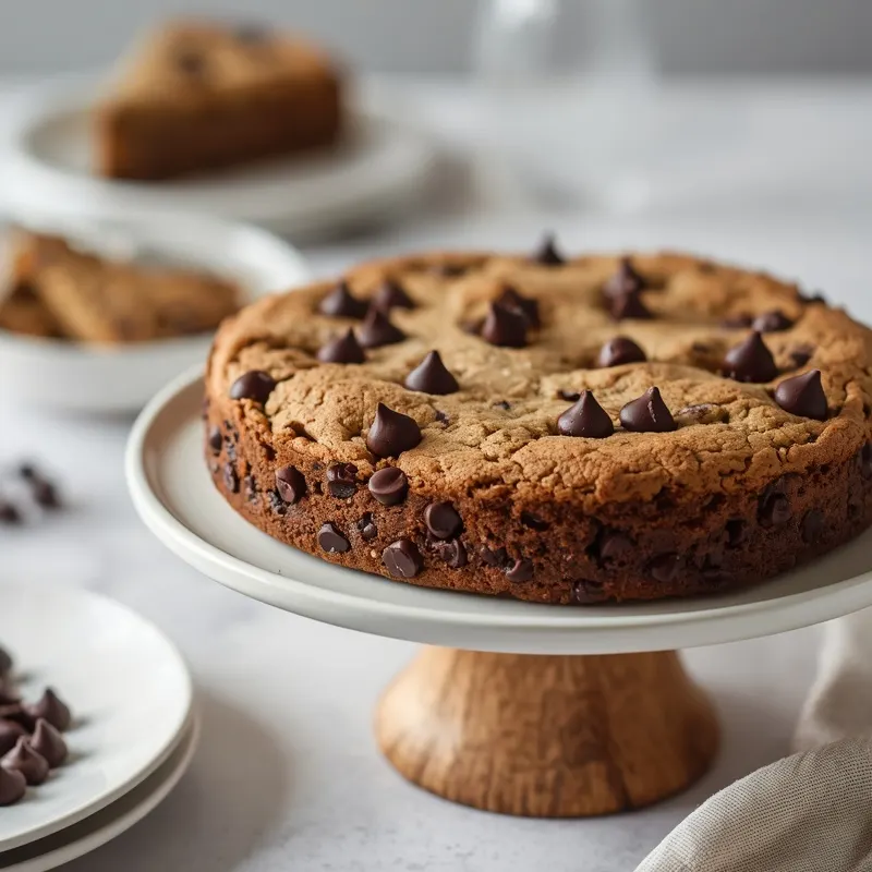 Sheet Pan Chocolate Chip Cookie Cake for Potluck Desserts