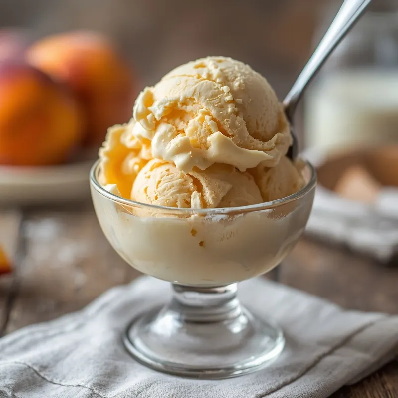 Soft Peach Ice Cream Swirls for Backyard Summer Parties