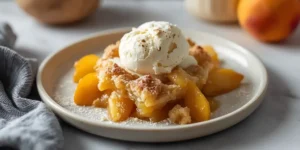 Golden Southern Peach Cobbler for Sunday Dinner
