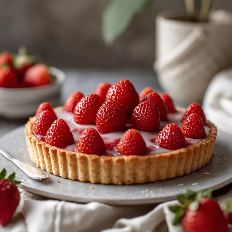 Beautiful Strawberry Berry Tart for Celebration Tables