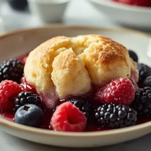 triple berry cobbler recipe