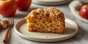 Cozy Apple Cinnamon Crumb Cake with buttery crumb topping