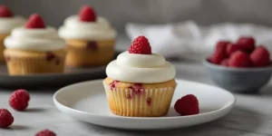 Bakery Style Vanilla Berry Cupcakes with Creamy Frosting