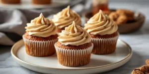 Creamy Biscoff Cupcakes with cookie butter frosting
