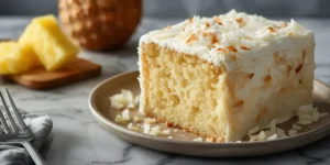 Tropical Coconut Pineapple Cake with a fruity aroma