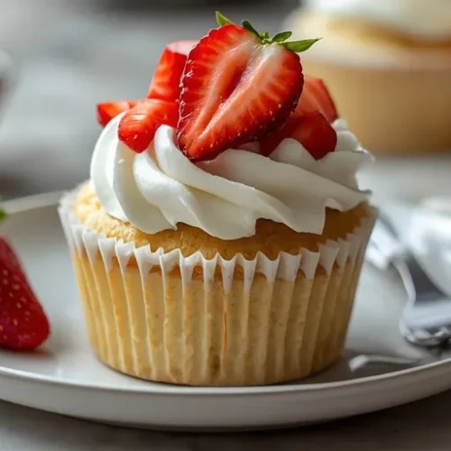decorated strawberry shortcake cupcakes recipe