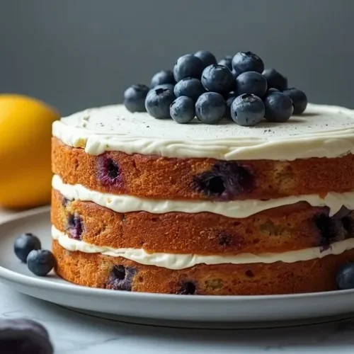 easy lemon blueberry layer cake recipe