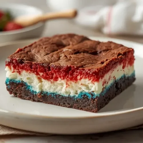 easy red white and blue brownies recipe