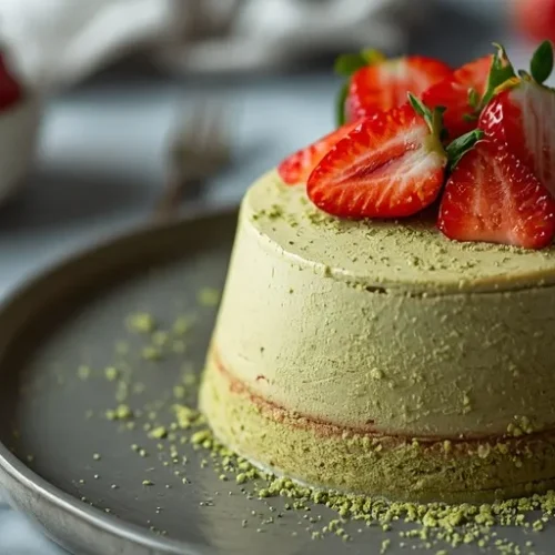 Matcha Strawberry Cake recipe