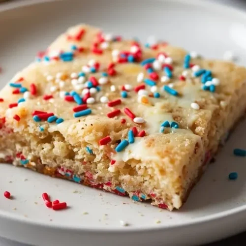 patriotic sprinkle sugar cookie bars recipe