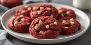 Soft Red Velvet White Chocolate Chip Cookies for Celebration Nights