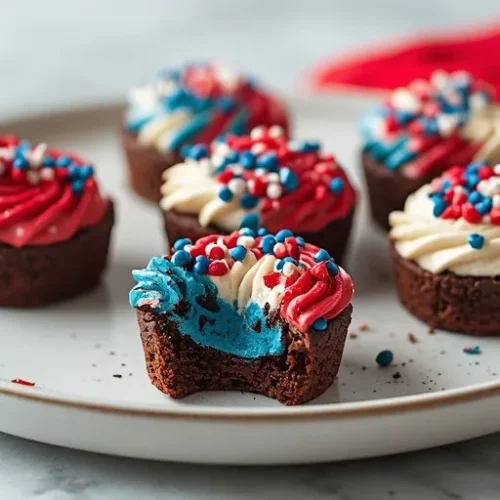 red white and blue brownie bites recipe