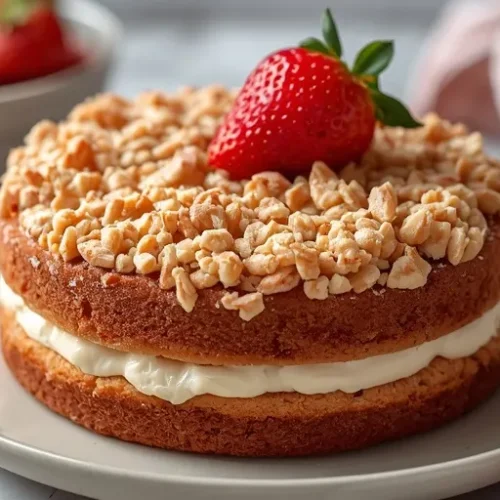 Strawberry Crunch Cake recipe