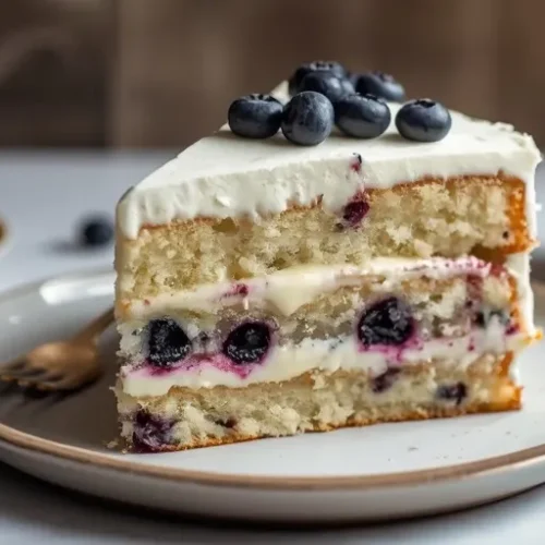 vanilla lemon blueberry layer cake recipe