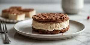 Waffle Brownie Ice Cream Sandwiches for Birthday Celebrations