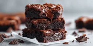 Rich Triple Fudge Brownies with Gooey Chocolate Layers