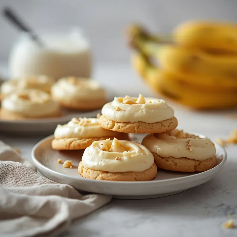 Sweet Banana Cream Pudding Cookies for dessert lovers