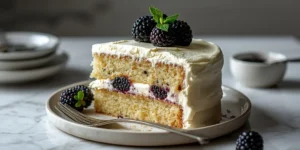 Fresh Blackberry Vanilla Cream Cake for elegant celebrations