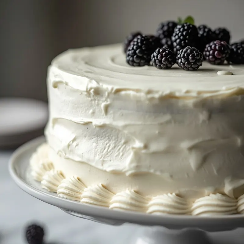 Fresh Blackberry Vanilla Cream Cake for elegant celebrations