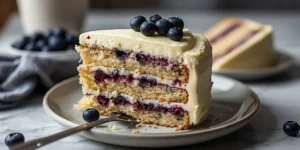 Elegant Blueberry Cheesecake Layer Cake for special occasions