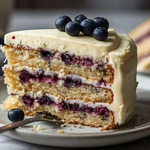 Blueberry Cheesecake Layer Cake recipe