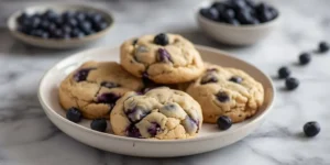 Soft Blueberry Muffin Cookies with Fresh Berry Flavor