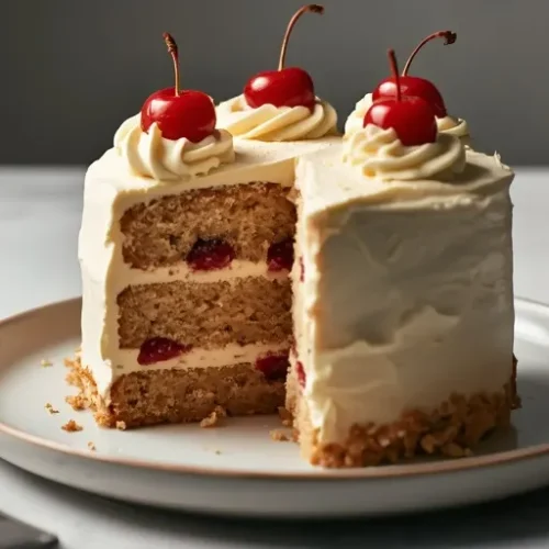 Cherry Vanilla Layer Cake recipe
