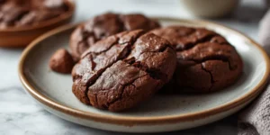 Fudgy Chocolate Brownie Cookies with Crackly Tops