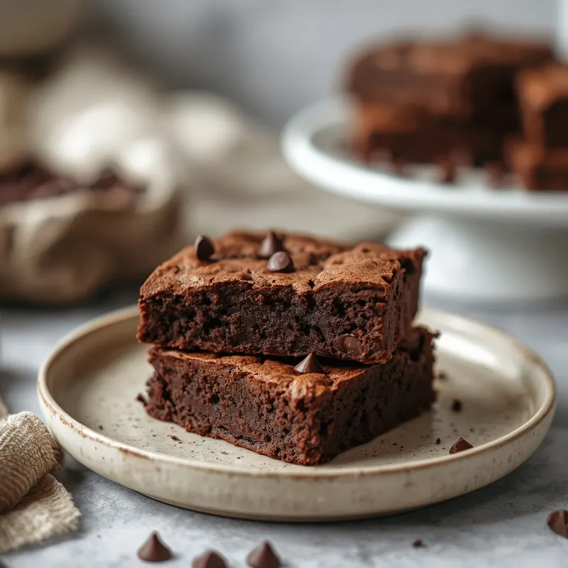 Fudgy Chocolate Chip Brownies with Gooey Centers Fudgy Chocolate Chip Brownies with Gooey Centers