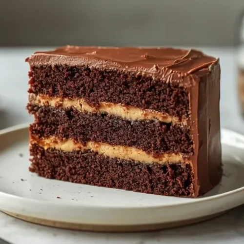 Chocolate Peanut Butter Layer Cake recipe