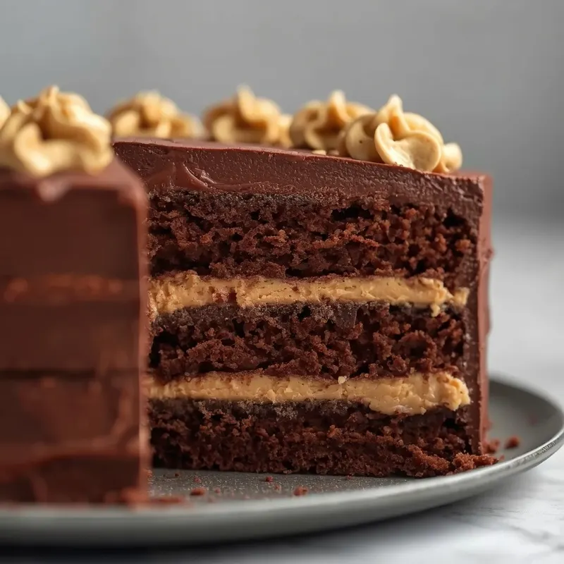 Decadent Chocolate Peanut Butter Layer Cake for special occasions