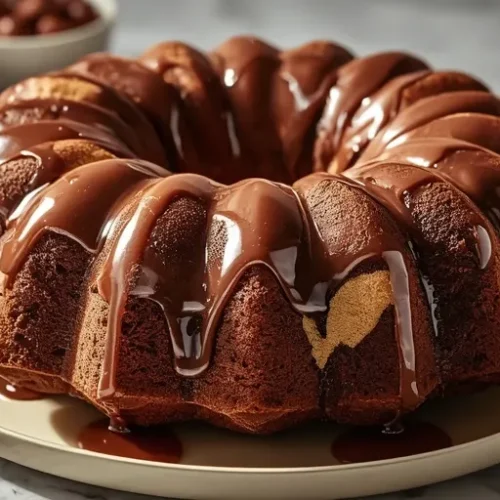 Chocolate Vanilla Marble Bundt Cake recipe