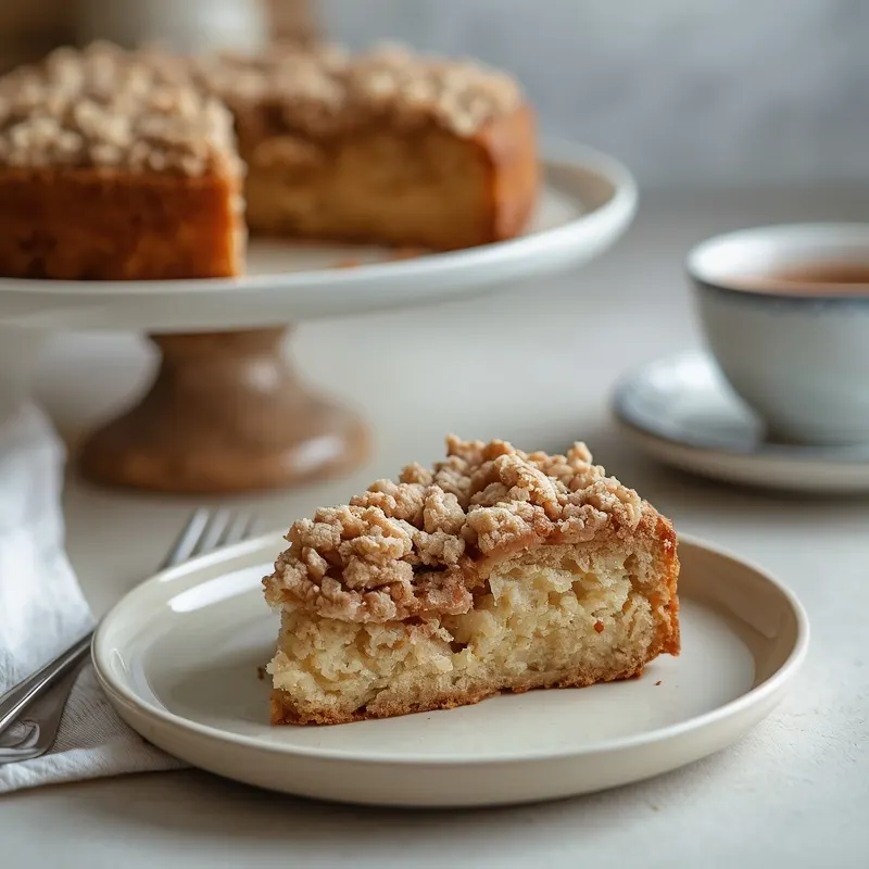 Warm Cinnamon Apple Crumb Coffee Cake for fall baking