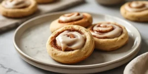 Soft Cinnamon Roll Cookies with Swirled Icing