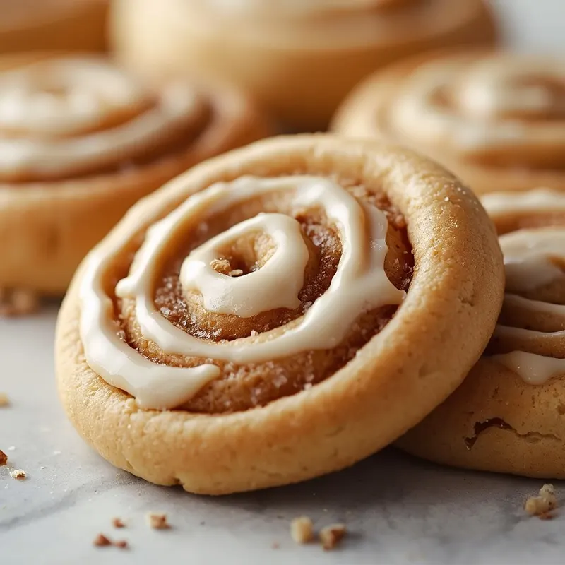 Soft Cinnamon Roll Cookies with Swirled Icing Soft Cinnamon Roll Cookies with Swirled Icing