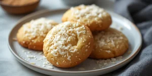 Soft Coconut Sugar Cookies with Golden Edges