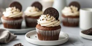 Colorful Cookies and Cream Birthday Cupcakes for celebrations