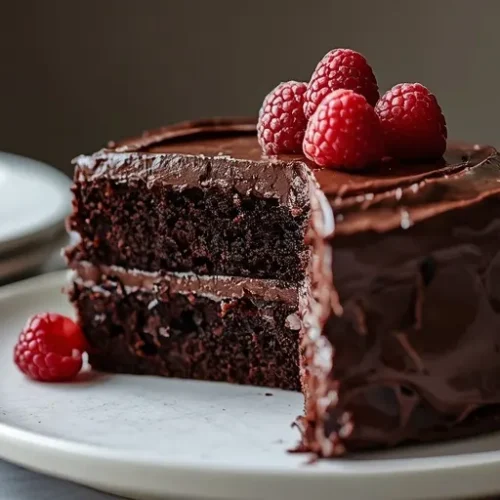 Dark Chocolate Raspberry Layer Cake recipe