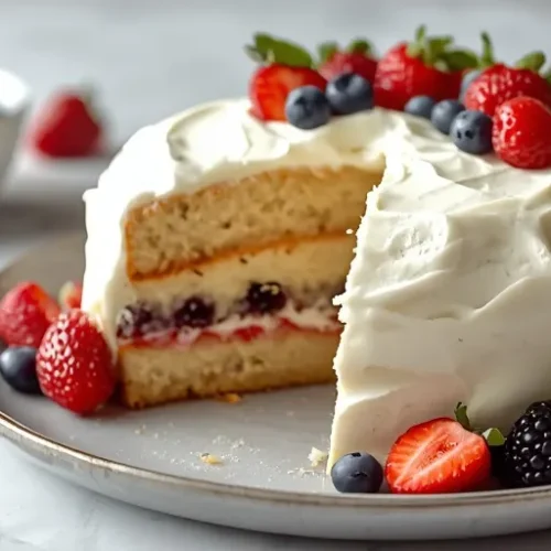 Fresh Berry Vanilla Cake recipe