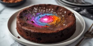 Rich Galaxy Brownie Cake