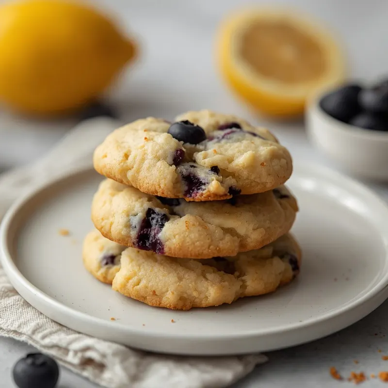 Soft Lemon Blueberry Cookies with Fresh Citrus Flavor