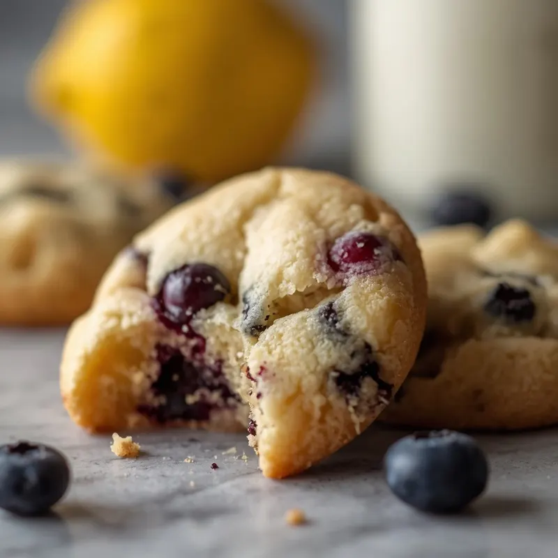 Soft Lemon Blueberry Cookies with Fresh Citrus Flavor