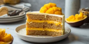 Fresh Mango Passionfruit Layer Cake for summer celebrations