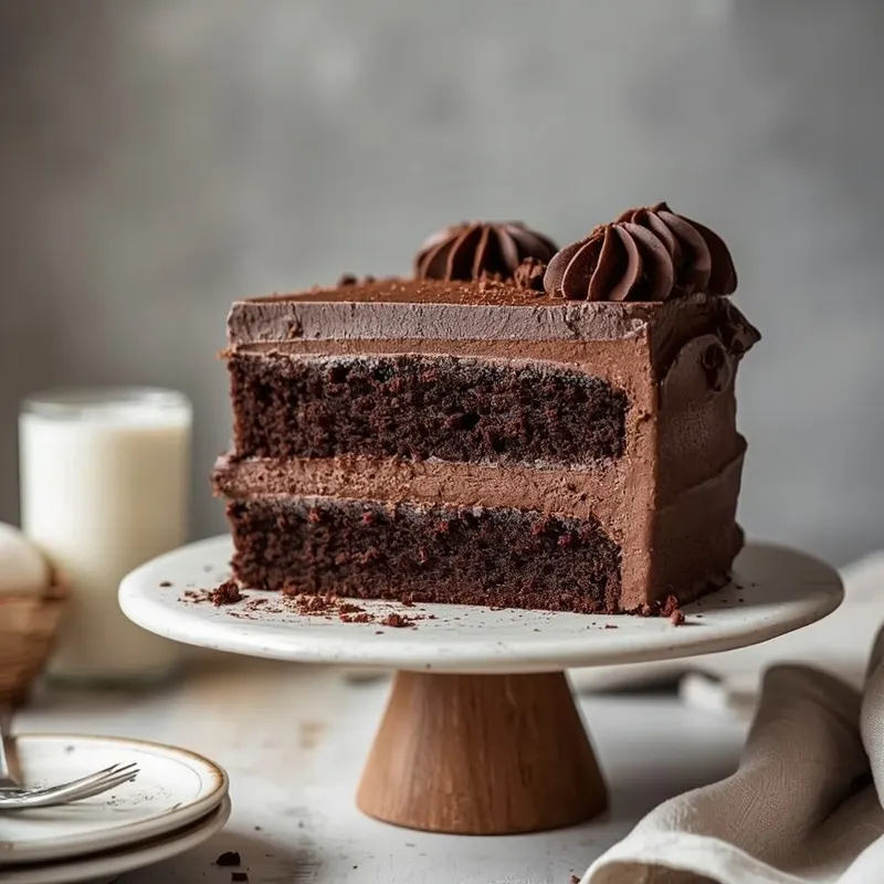 Decadent Mocha Espresso Layer Cake with silky espresso buttercream