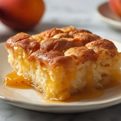 Peach Dump Cobbler Cake recipe