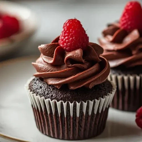 Raspberry Ganache Chocolate Cupcakes recipe